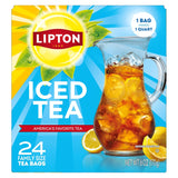 Lipton Iced Tea Bags Unsweetened – Distraction Free Sugar Free Beverage for Office Break Room Stocking, Pack of 24