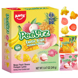 AMOS Peelerz Gummy Candy – Better-for-You Snack with Real Fruit Juice, Gluten-Free Fat-Free Peelable Treats in 8.47oz Box of 10