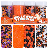 Farmers Market Halloween Bake Kit, High-Impact Sprinkles for Cupcake Booths, 4 Bottles