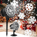 Adjustable Snowfall Projector – Portable Holiday Lighting for Camping, Eaves, and Yard
