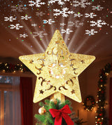 Holidayx Snowflake Star Topper – Less-Is-More Christmas Accent for Intentional Homes, Single Plug-In Feature with No Clutter