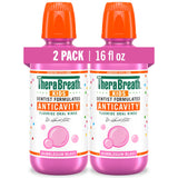 TheraBreath Kids Alcohol Free Bubblegum Fluoride Rinse – Daily Cavity Protection for Kids' Bathroom Counter and Nighttime Bedtime Routine, 16 fl oz, 2-Pack