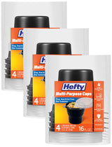 Hefty Disposable Hot Cups with Lids – Morning Coffee Ritual Cups for Mindful Home Brewing, 16 oz, 20 Count