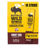 Slim Jim Buffalo Wild Wings Honey BBQ Meat Sticks – Road Trip Cooler Snack for Long Drives, 7g Protein per Stick, 14 Count