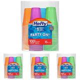 Hefty Party On Holiday Entertaining Cups – Useful Gift for Grilling Enthusiasts Hosting Patriotic Cookouts, 16 and 18 oz Assortment