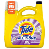 Tide Simply Laundry Detergent for Intentional Home and Neutral-Tone Aesthetic, Daybreak Fresh, 128 Loads