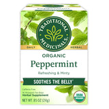 Traditional Medicinals Caffeine-Free Peppermint Tea – Bedside Cup for Evening Gut Health and Stress Relief