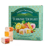 Liberty Orchards Chewy Lokum – Sophisticated Hostess Present for Dinner Parties, Artisanal Fruit and Nut Candy in Decorative Parchment