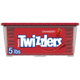 TWIZZLERS Strawberry Twists Candy Tub – Low Fat and Kosher Chewy Candy for Diet Minded Snackers, 5 lb