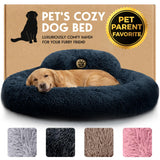 PetJett Anti-Anxiety Donut Dog Bed Medium – Housewarming Gift for Dog Moms, Washable Round Pet Bed in Gift-Ready Style