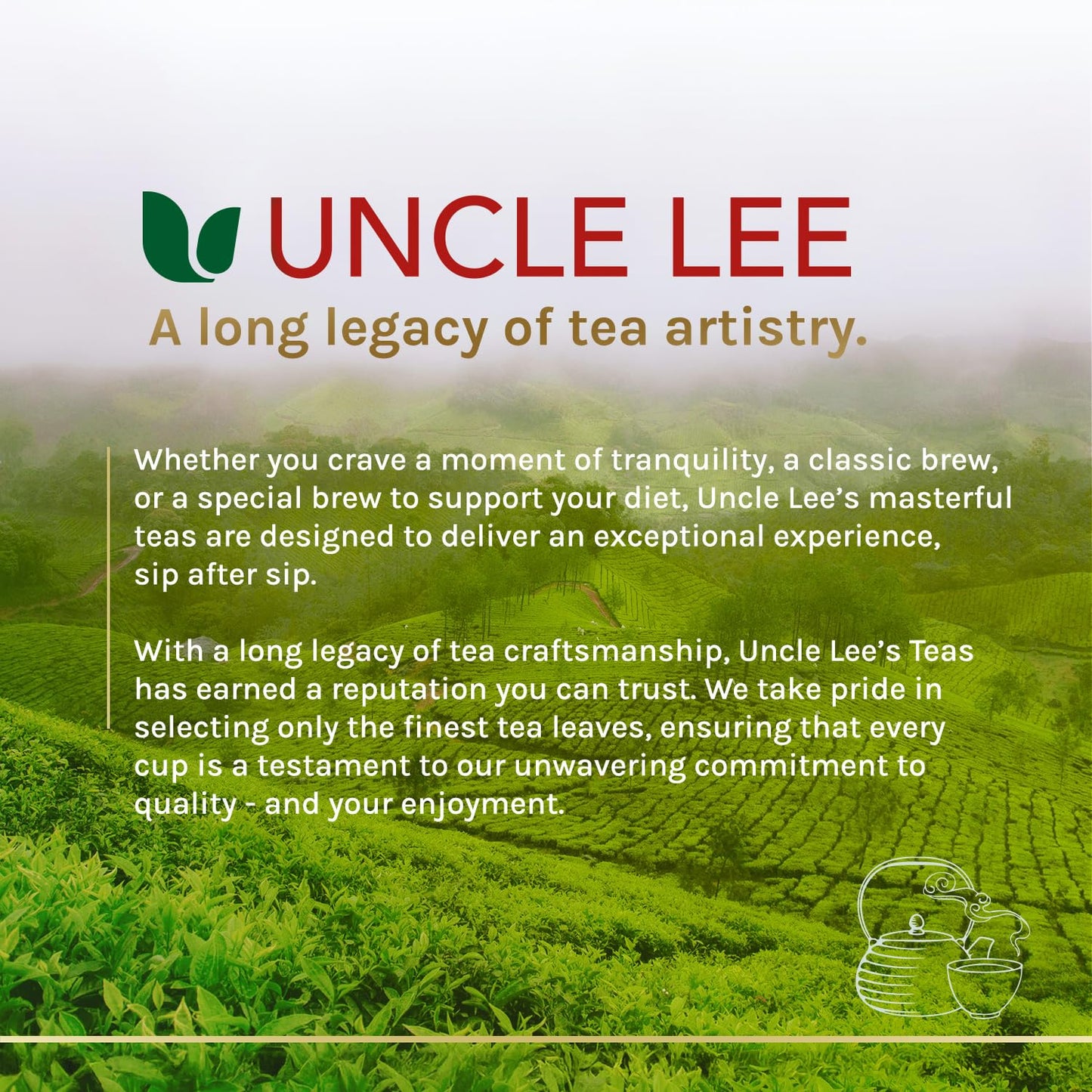 Uncle Lee's Organic Matcha Green Tea Bags – Premium Housewarming Gift for Tea Lovers and New Homeowners