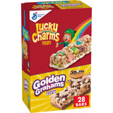 Golden Grahams Lucky Charms Cereal Bars – Nursery-Safe After-School Snack for Picky Eaters, 28-Count Variety Pack