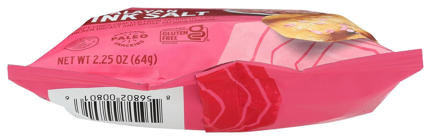 WILDE BRANDS Himalayan Pink Salt Chicken Chips – Portion-Controlled Office Snack for Long Meetings, 2.25 oz