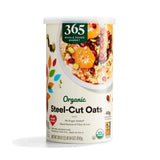 365 by Whole Foods Market Organic Rolled Oats – Neutral Canister Design for Streamlined Baking and Breakfast