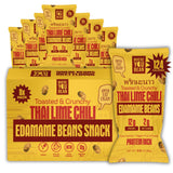 Where You Bean Crunchy Edamame (Thai Lime Chili) – Conference Room Friendly Work Snack, Low Carb Plant Protein for Busy Professionals, 0.9 oz x 8
