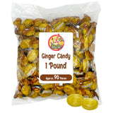 Ginger Candy – Natural Tummy Helper for Children's Road Trips and Travel, Family-Size 1 Pound Bag