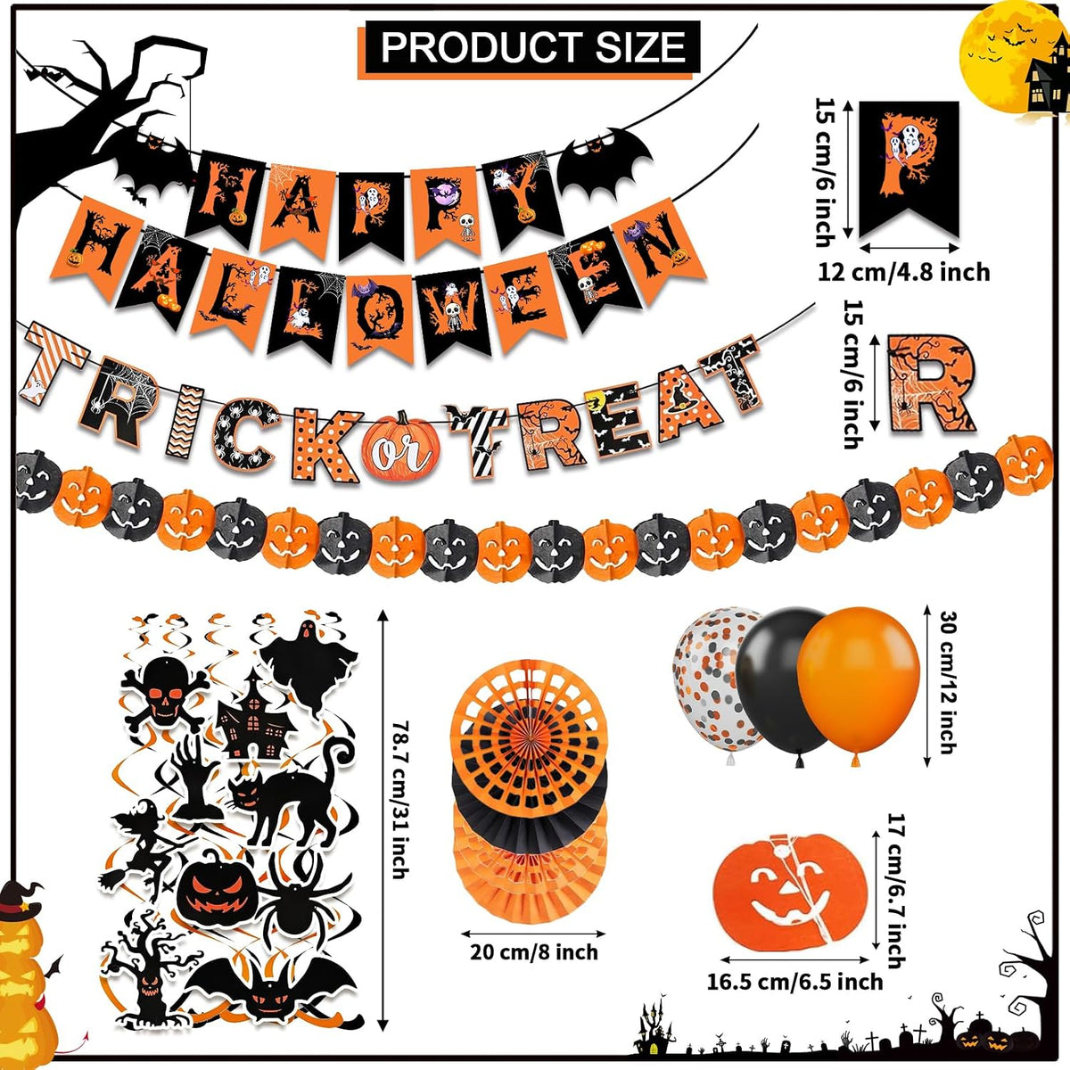 10-piece metallic pvc swirl streamers (31-inch length)