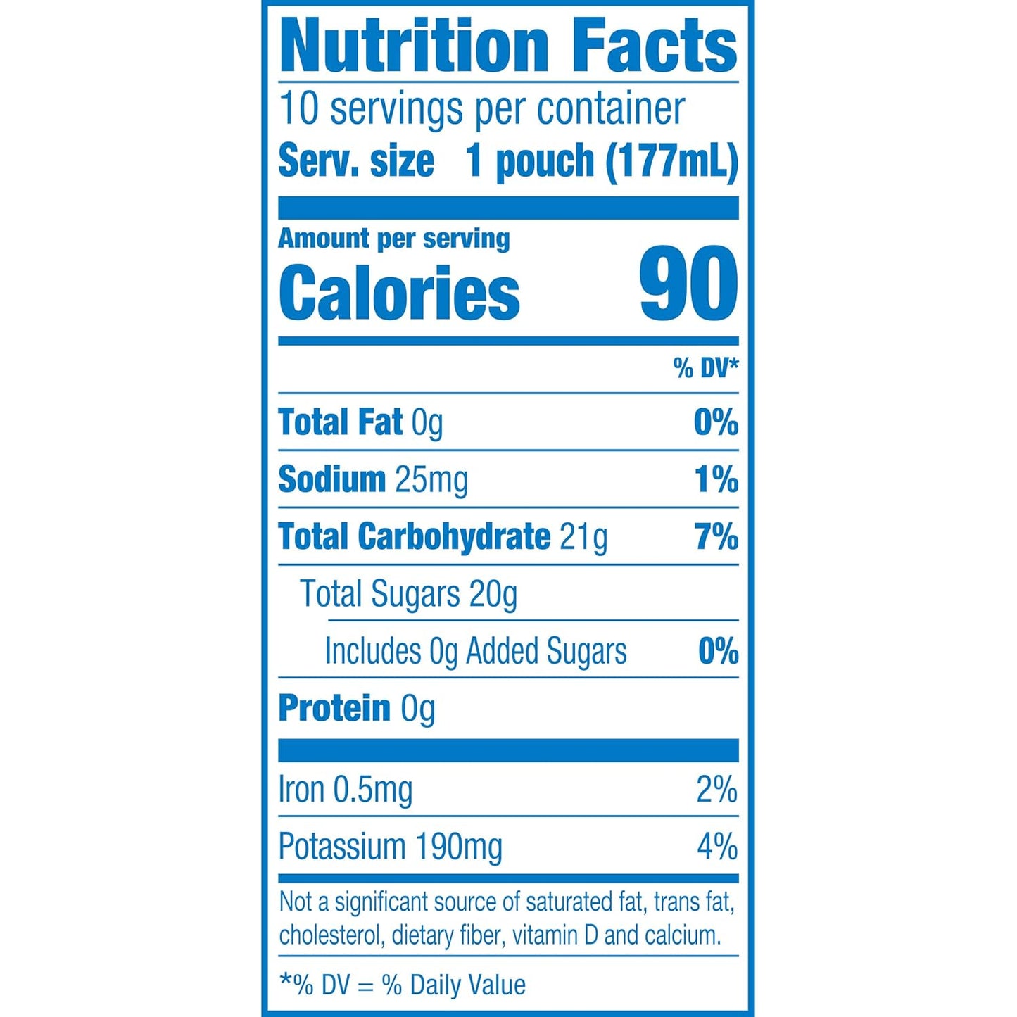 100% juice, naturally flavored fruit punch blend