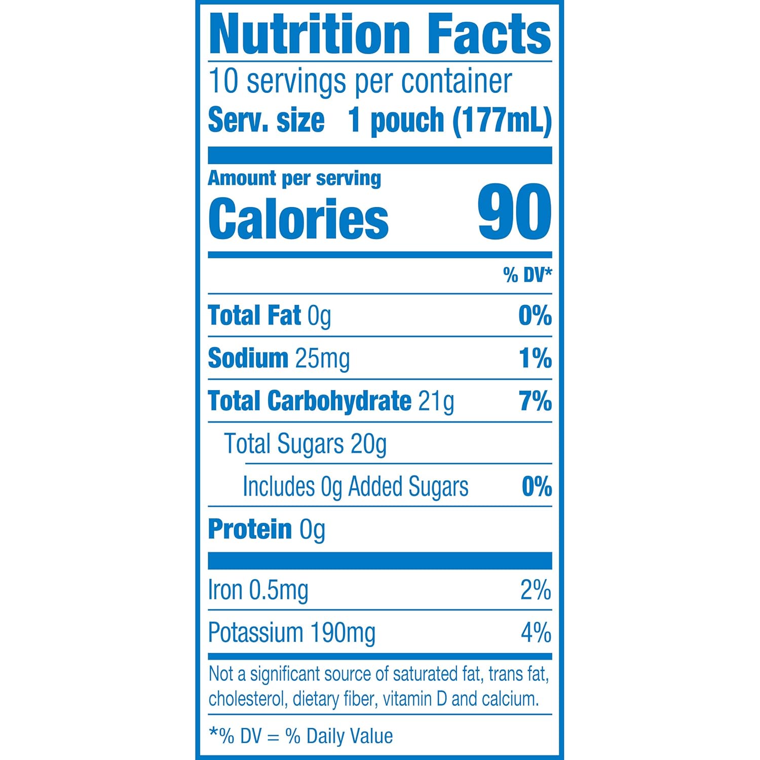 100% juice, naturally flavored fruit punch blend