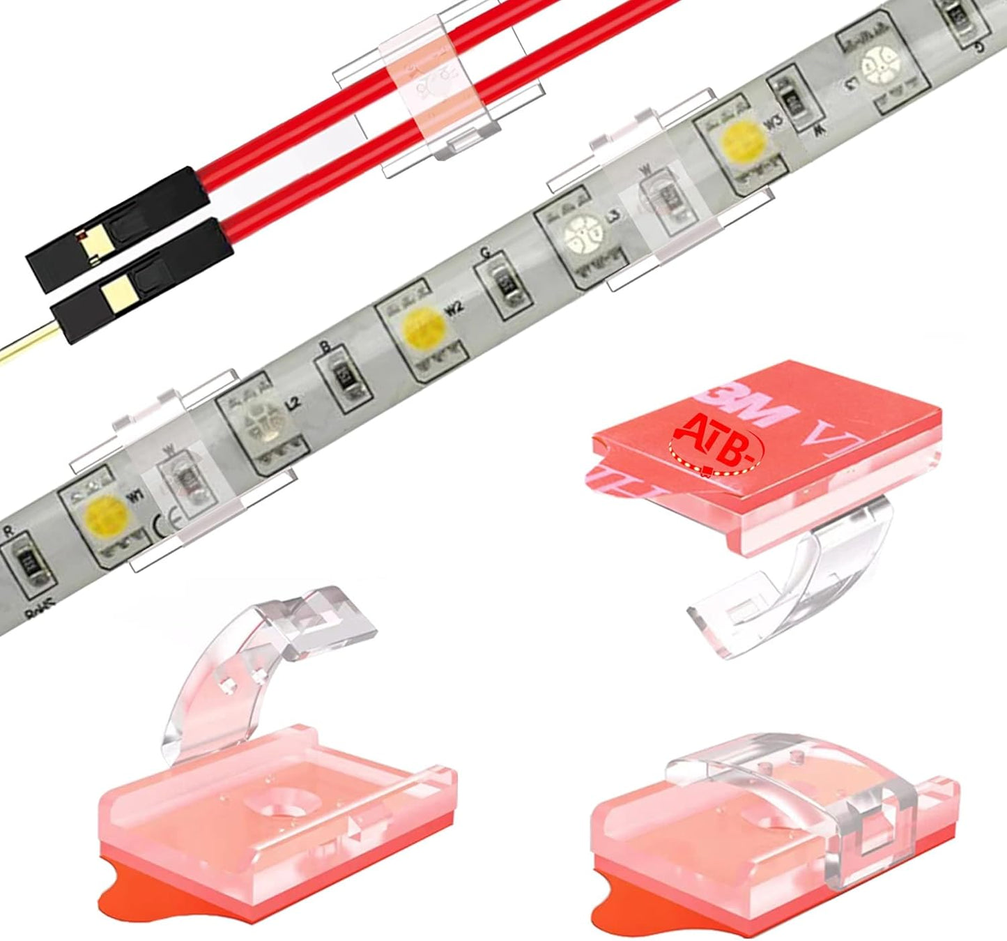100 mounting clips plus 100 screws included in one package