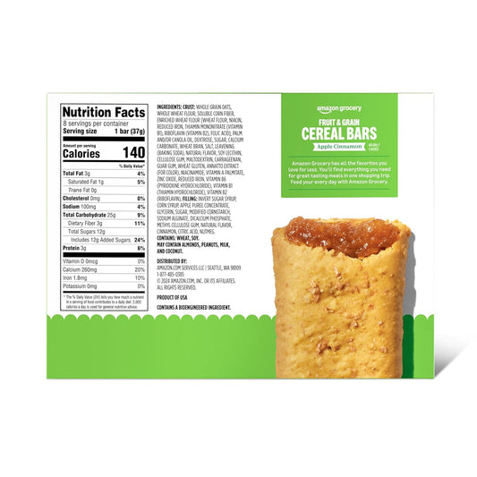 10g whole grain per serving from whole grain oats and whole wheat flour