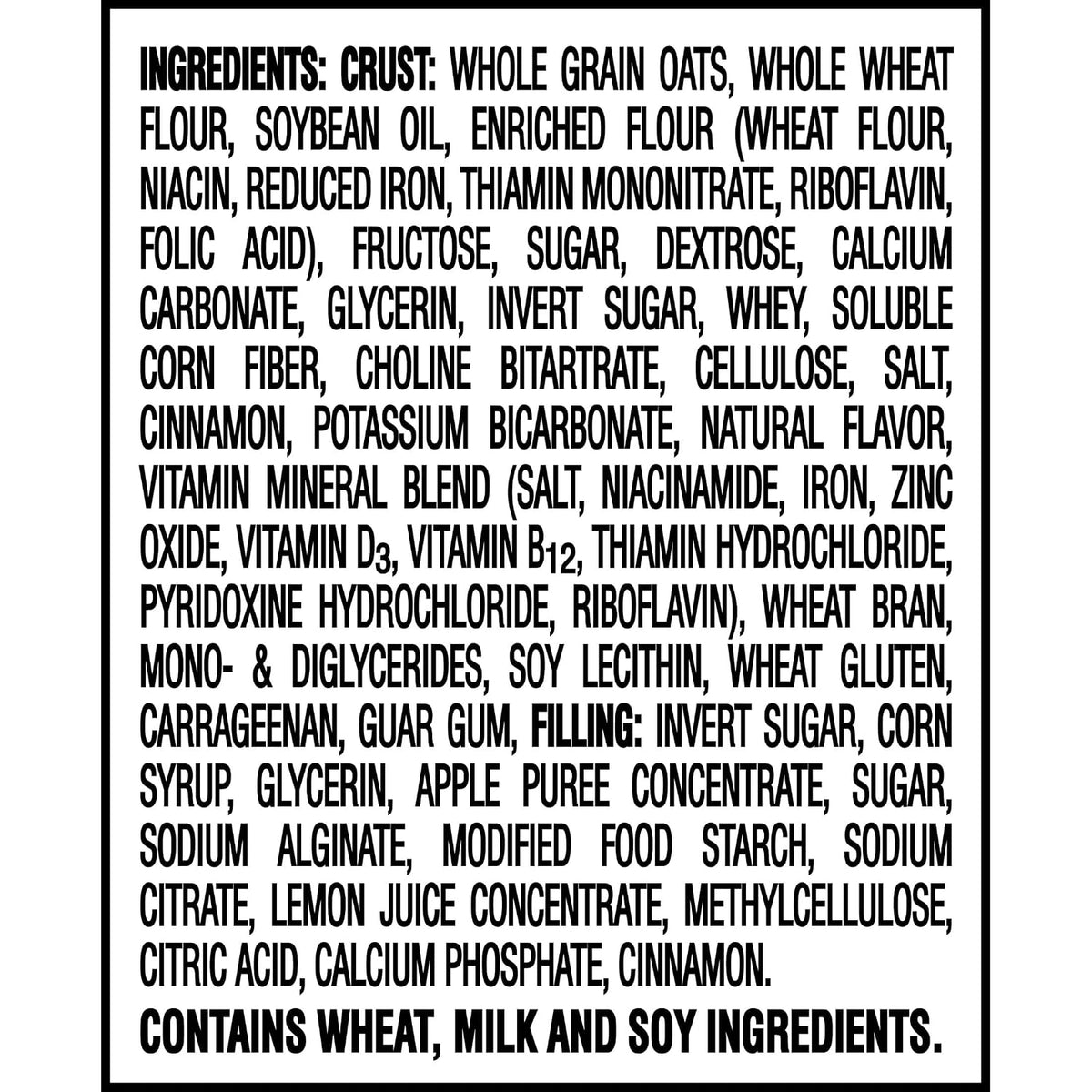 10g whole grains per bar plus 10 added vitamins and minerals per serving