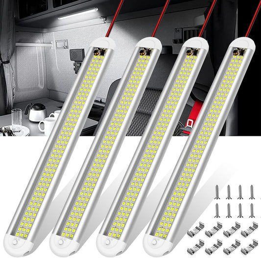 120 high-output leds arranged in 3 rows producing 1500 lumens at 5000k daylight color