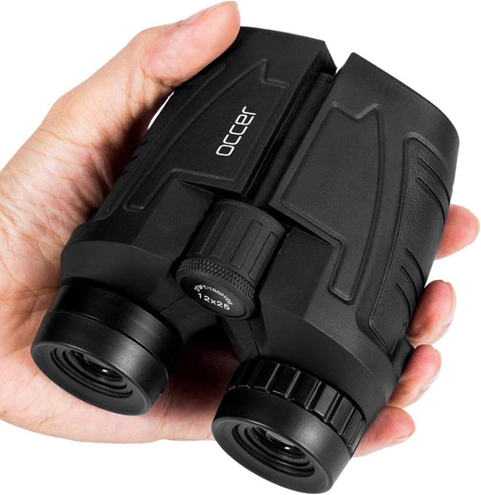12x magnification with 25mm objective lens and 273ft/1000yd field of view
