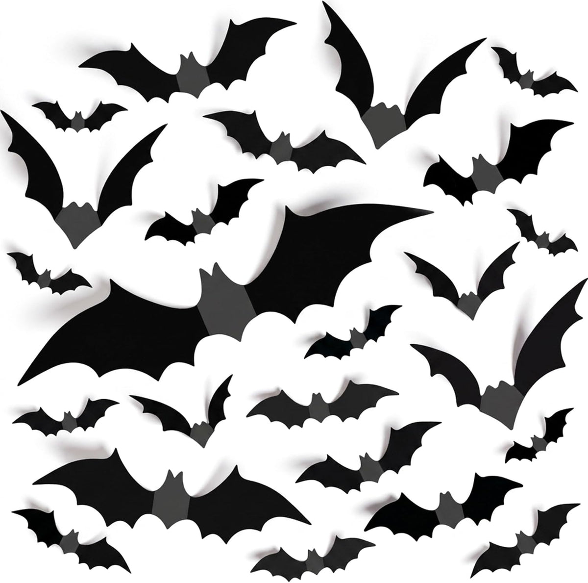 140 bats in 5 graduated sizes ranging from 3 inches up to 11.7 inches wingspan