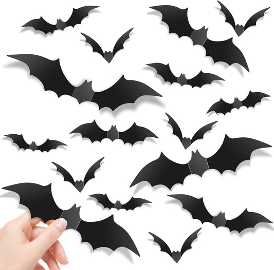 140-piece set with 5 assorted bat sizes for layered, realistic swarm effects