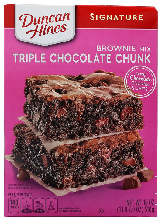 18 oz box yielding a single 8x8 or 9x9 inch pan of brownies
