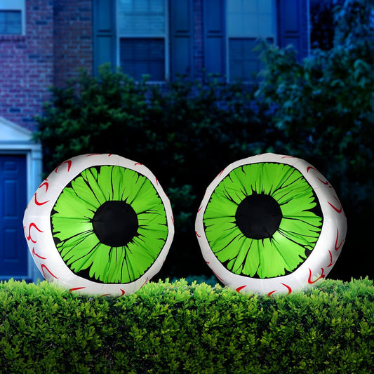 2-pack of 3-ft tall inflatable eyeball decorations