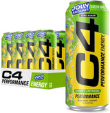 C4 Performance Energy Green Apple – Dorm Room Study Fuel, Carbonated Zero Sugar Energy Drink with Beta-Alanine for Long Work Sessions