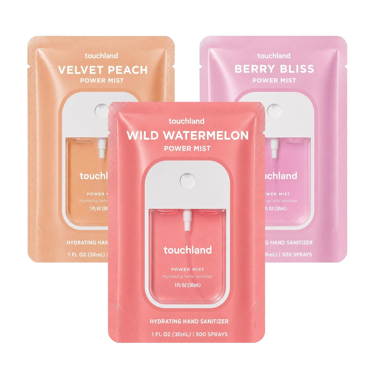 3-bottle or 5-bottle curated scent sets (19 variants spanning juicy, fresh, blossom, tropical, berry bliss, beach coco, dye free, unscented, blue sandalwood, cozy indulgence, and confetti cake collections)