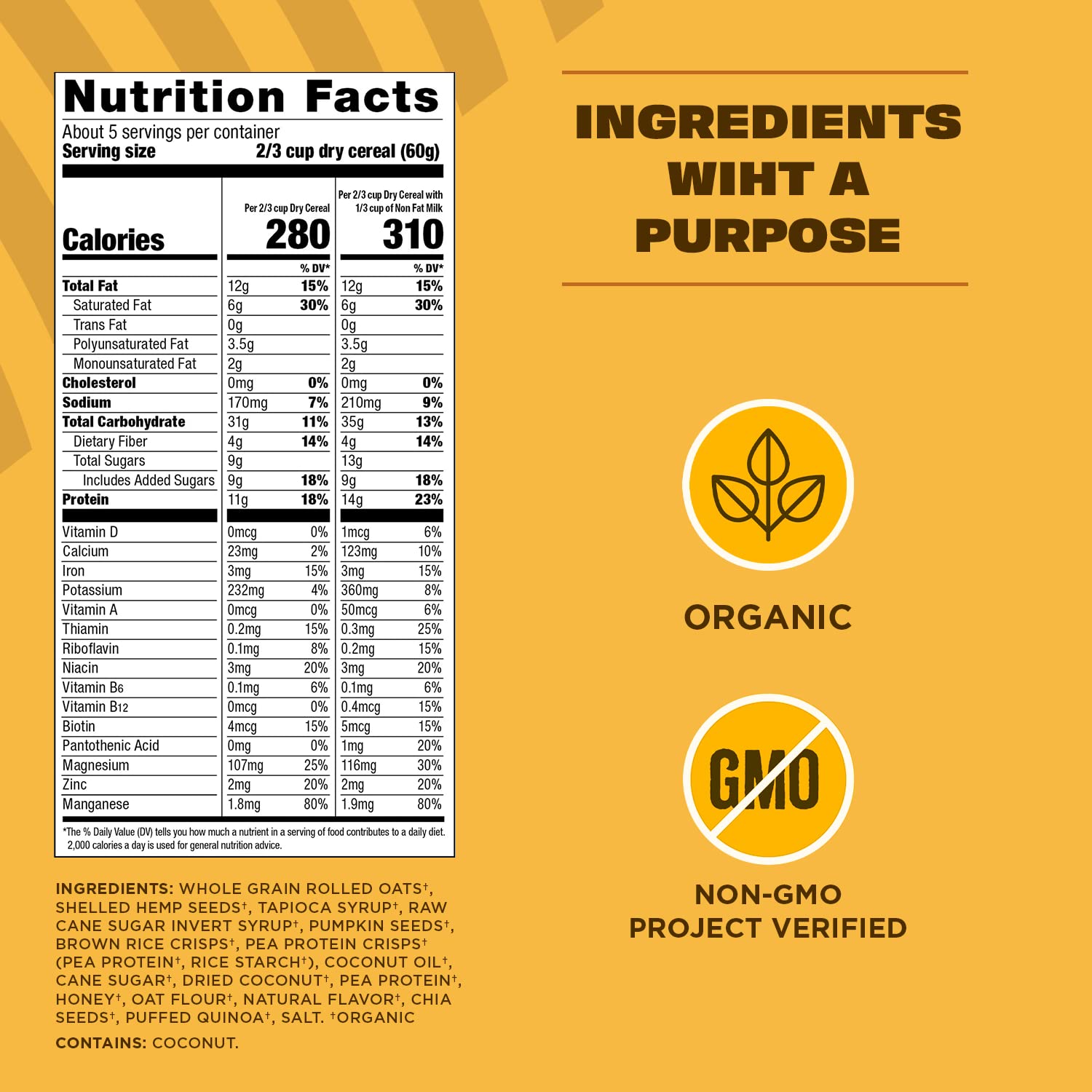 3 g of dietary fiber per serving