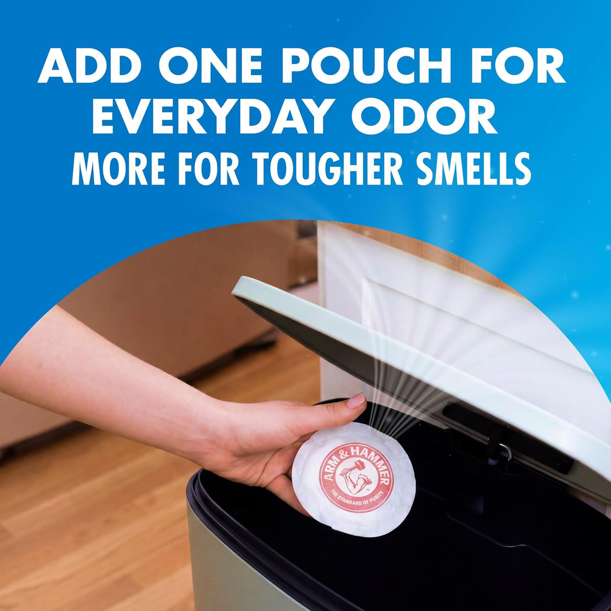 30-day continuous odor neutralization per pouch in small enclosed spaces