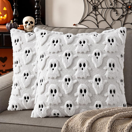 3d plush embroidered ghost motif on the front face for raised texture