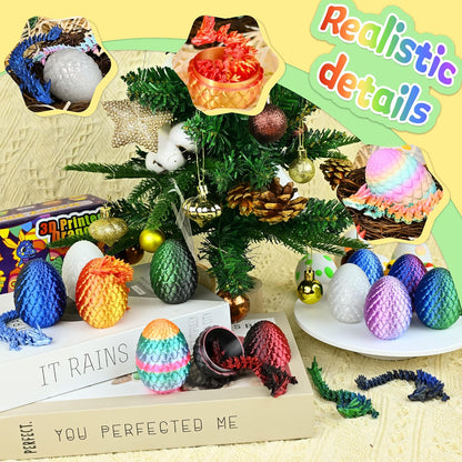 3D Printed Dragon Egg Hunt Set – 12 Weather-Resilient Mini Eggs for Backyard Lawn, Community Easter Event and Outdoor Classroom Activities