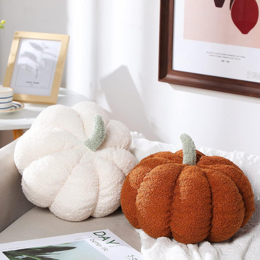 3d sculpted pumpkin shape with rustic plain-pattern finish