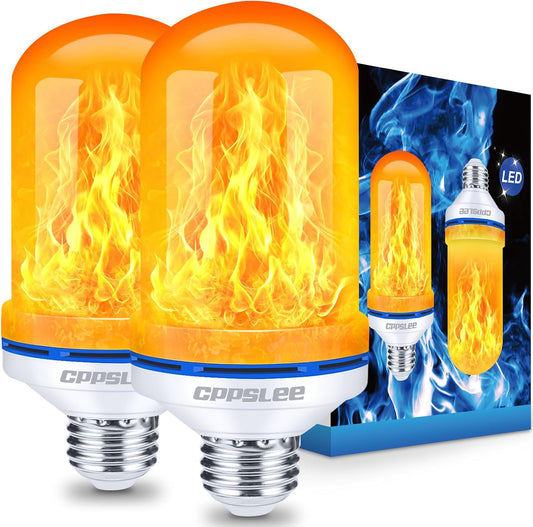4-mode operation: flickering flame, general light, breathing, and gravity-induced upside-down flame (switch off/on to cycle)