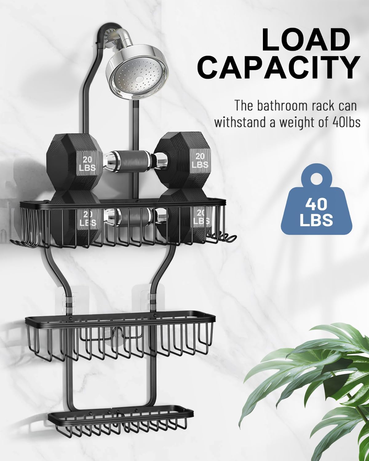 40-pound maximum load capacity across 9 total compartments