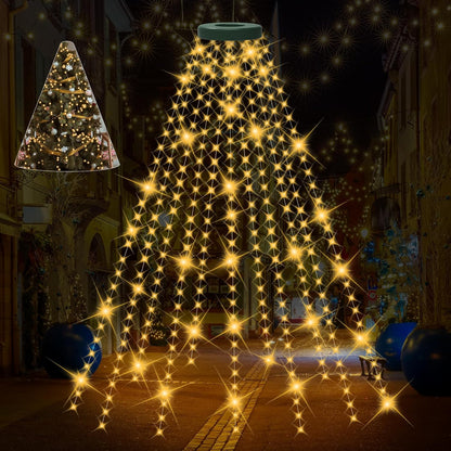 400 led bulbs across 16 hanging string lines covering 8.2ft