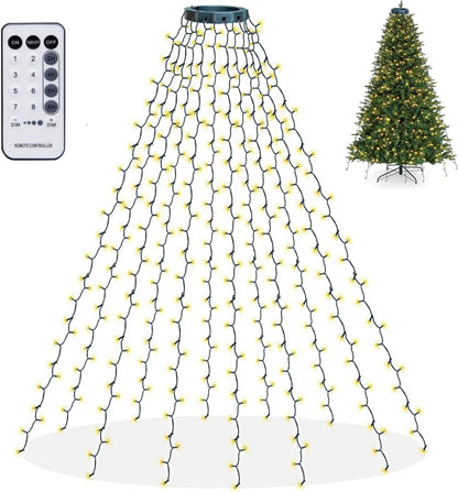 448 total leds arranged in 16 vertical strands of 28 leds each, 8.2 ft drop length