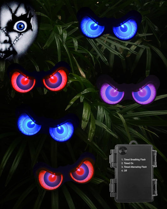 5-pack set of animated glowing eyeball lights (7 x 3.3 x 1.2 inches each)