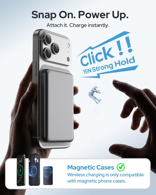 5000mah lithium-polymer cell rated to fully recharge an iphone 16