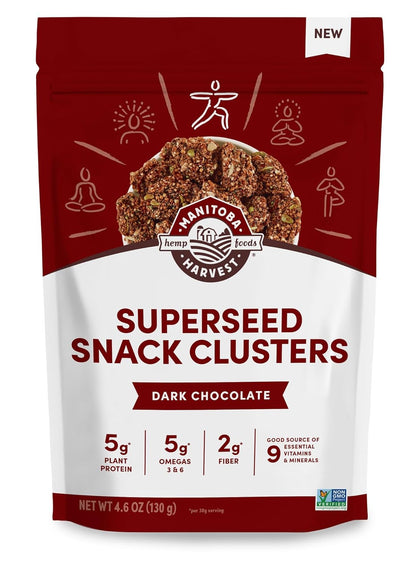 5g plant-based protein per 30g serving from hemp hearts, pumpkin seeds, sunflower seeds, chia, flax, and quinoa