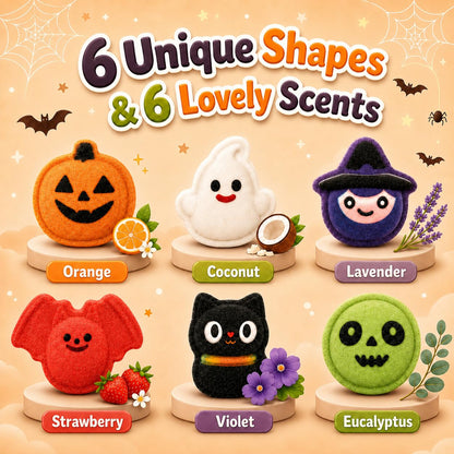 6 distinct fruity scents: strawberry, orange, lemongrass, tropical fruit, coconut, cherry