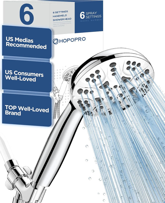 6 selectable spray modes (mist, mist&rain, rain, rain&massage, massage, pause) via rotating handle dial