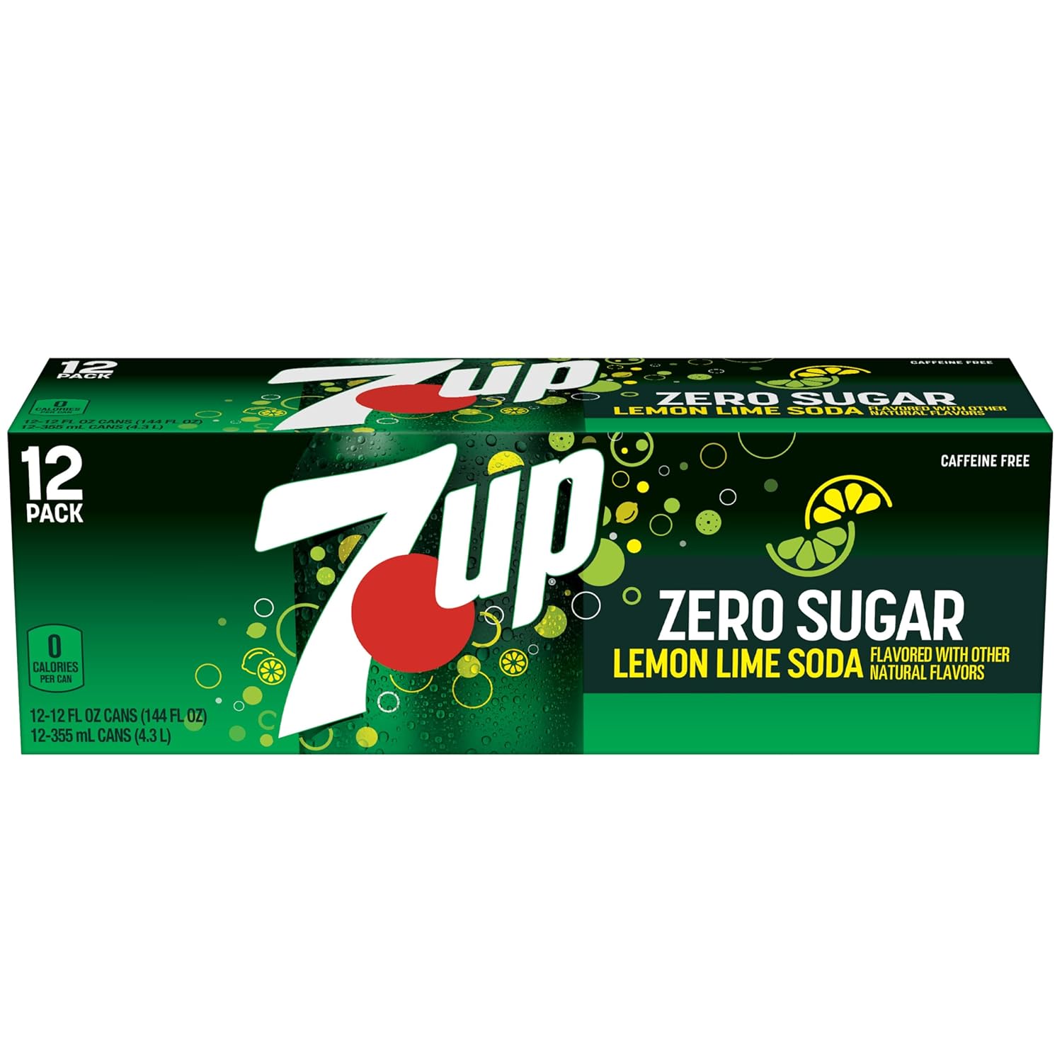 7UP Diet Lemon-Lime Soda, 12 Oz Cans – Caffeine-Free Desk Beverage for Late Work Sessions