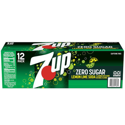 7UP Diet Lemon-Lime Soda, 12 Oz Cans – Caffeine-Free Desk Beverage for Late Work Sessions